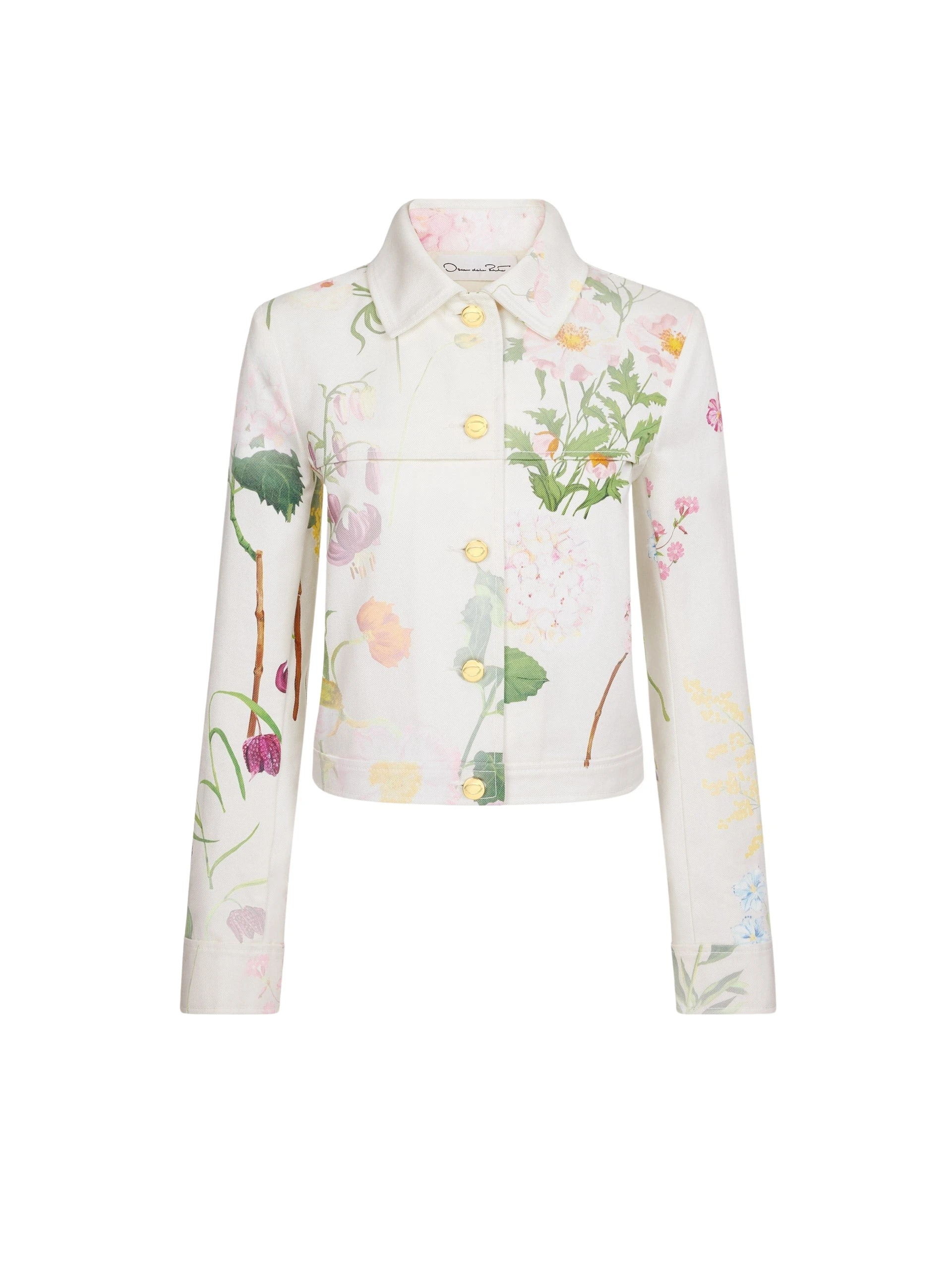 Oscar-de-la-Renta-Faded-Mixed-Botanical-Denim-Jacket71813_nobg Oscar de la Renta Faded Mixed Botanical Denim Jacket