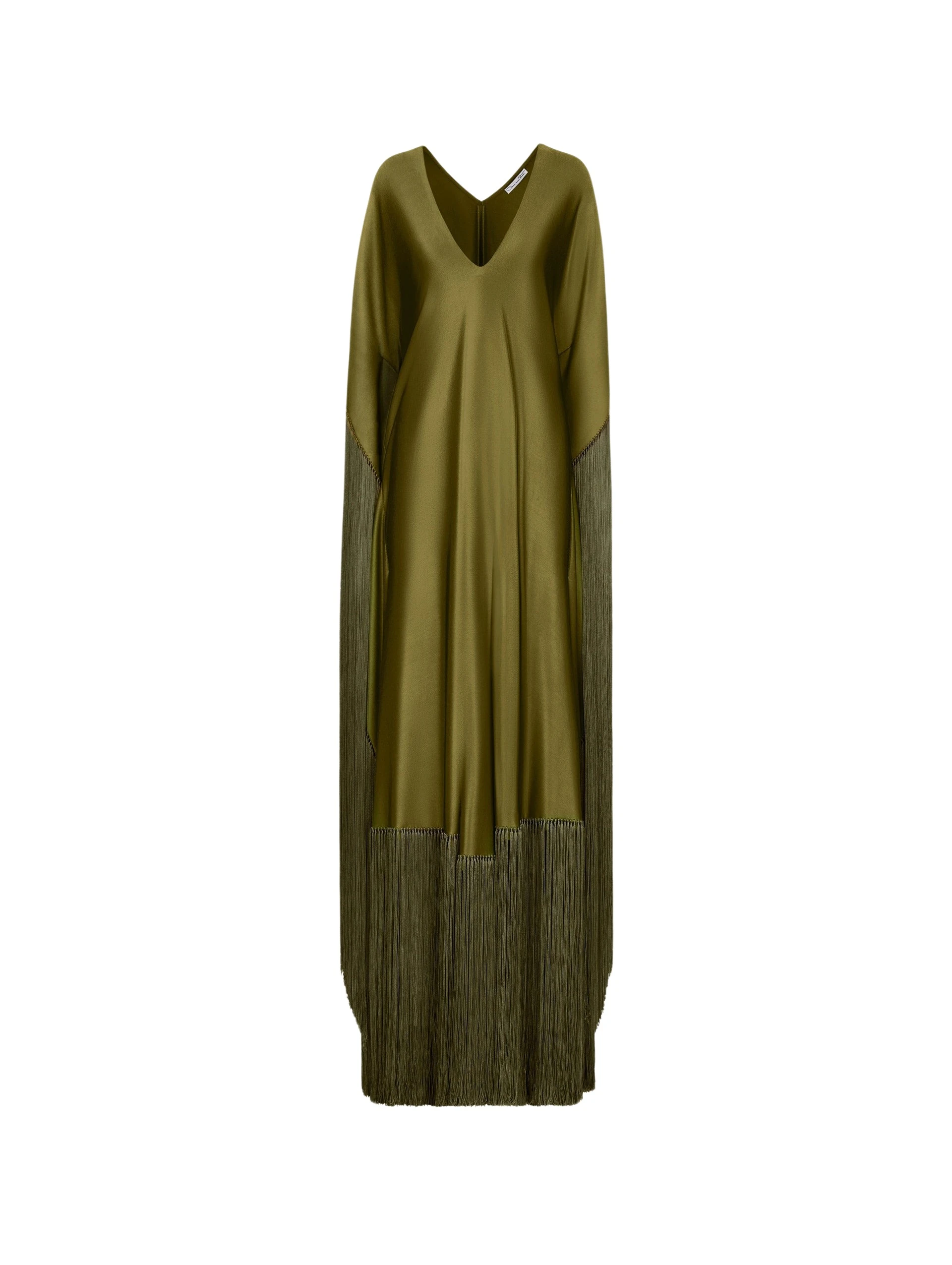 Oscar de la Renta Fringe Jersey Caftan