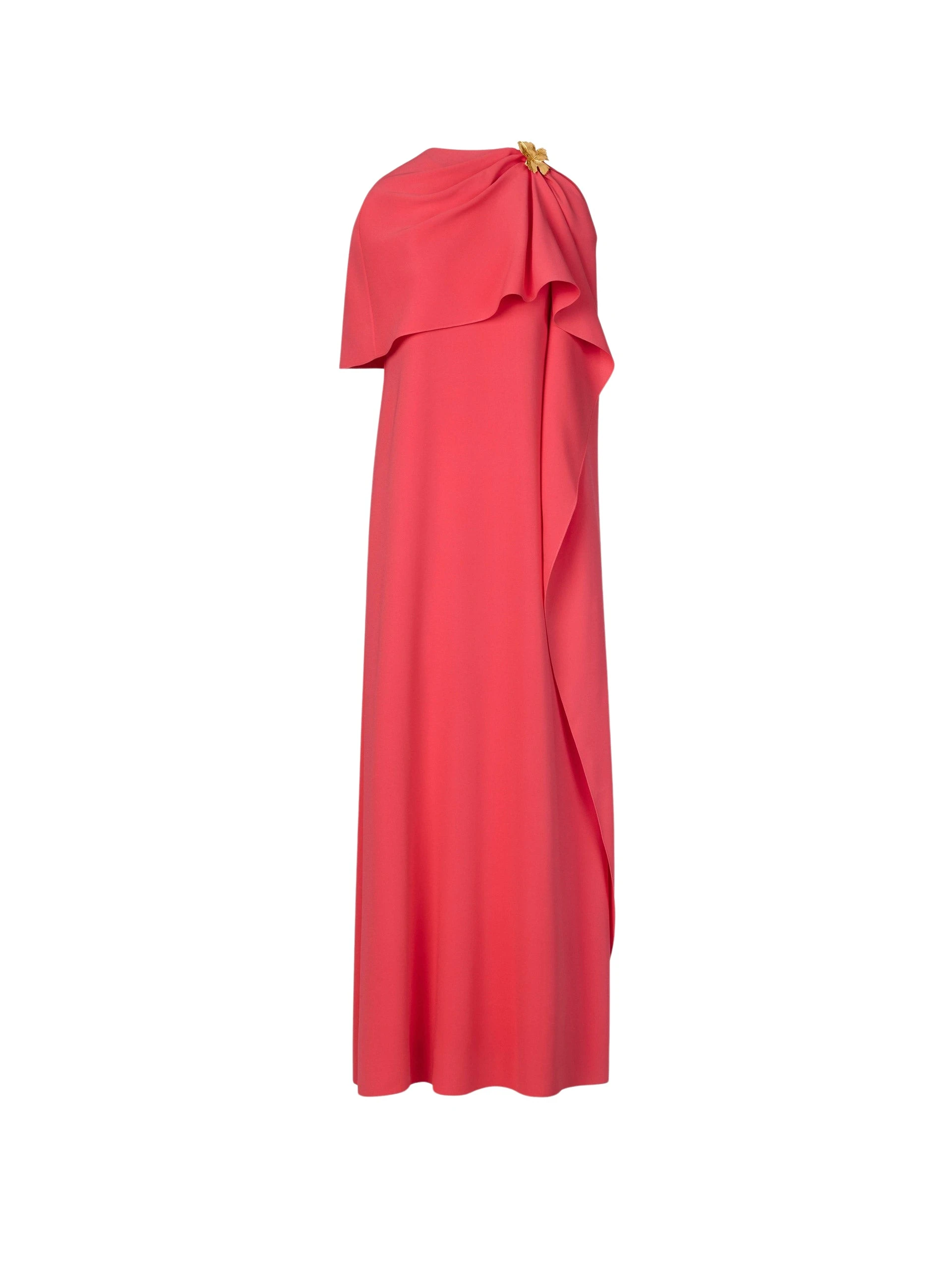 Oscar-de-la-Renta-Hibiscus-Brooch-Georgette-Caftan91509_nobg Oscar de la Renta Hibiscus Brooch Georgette Caftan Dress