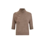 Oscar de la Renta Hibiscus Embroidered Knit Pullover