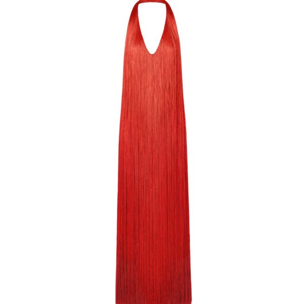 Oscar de la Renta Ombré Fringe Gown