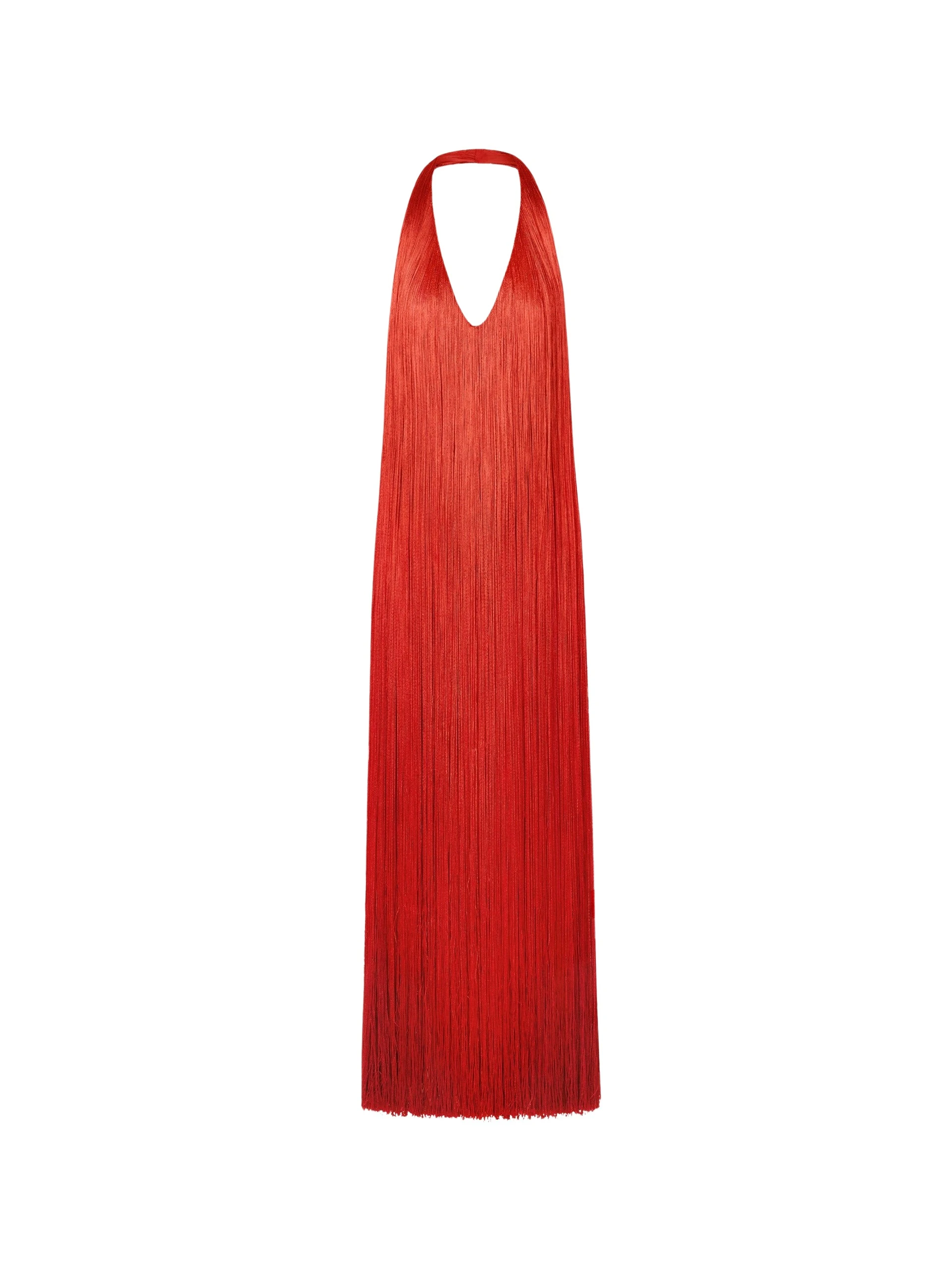 Oscar de la Renta Ombré Fringe Gown