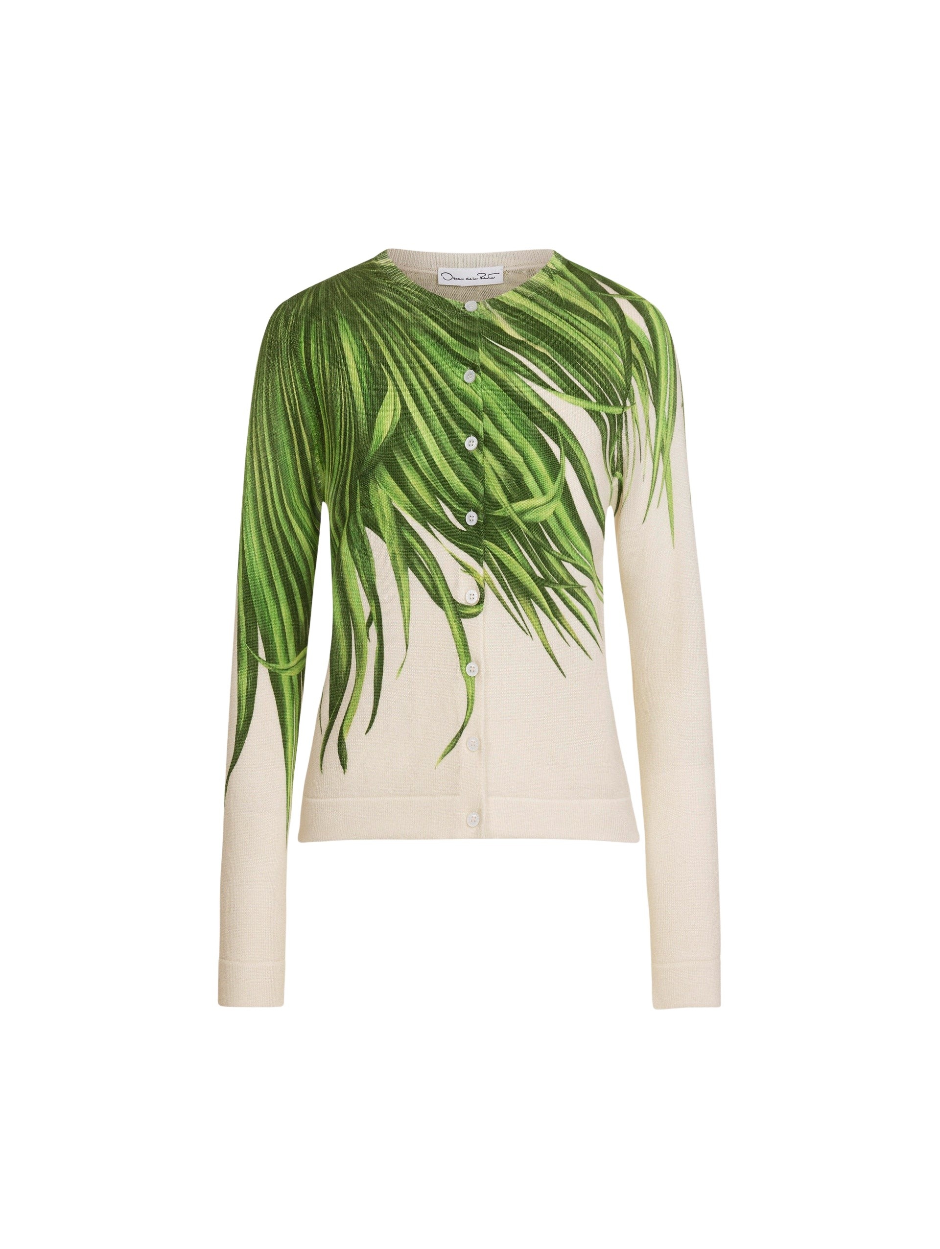 Oscar de la Renta Palm Leaves Cardigan