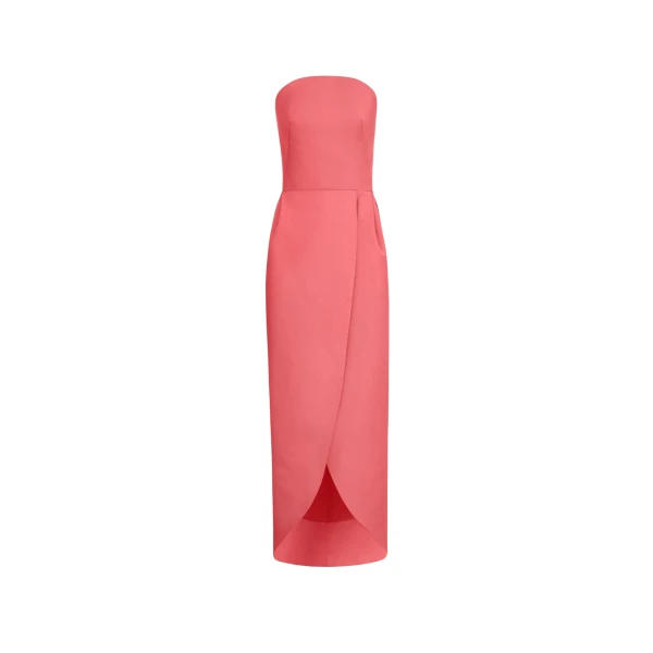 Oscar de la Renta Strapless Faille Gown