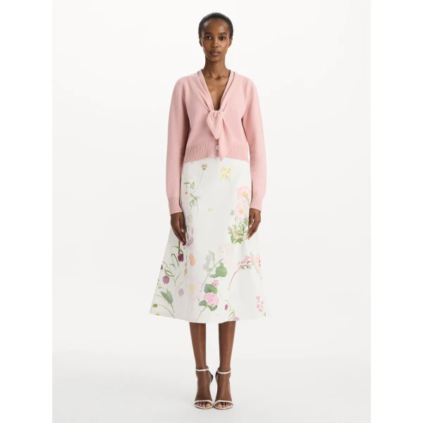 Oscar de la Renta Tie-Neck Cardigan, view 2
