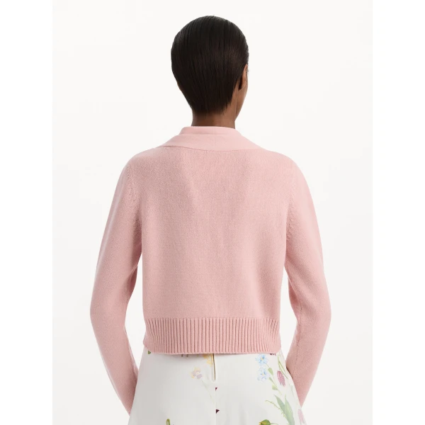 Oscar de la Renta Tie-Neck Cardigan, view 3
