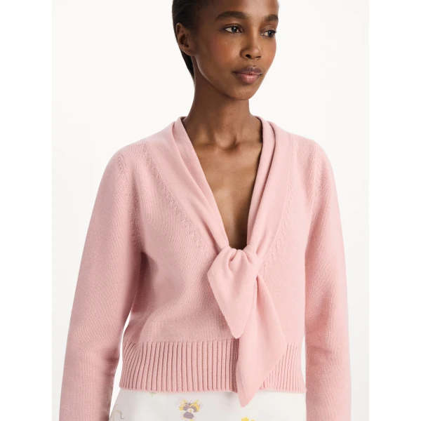 Oscar de la Renta Tie-Neck Cardigan, view 6