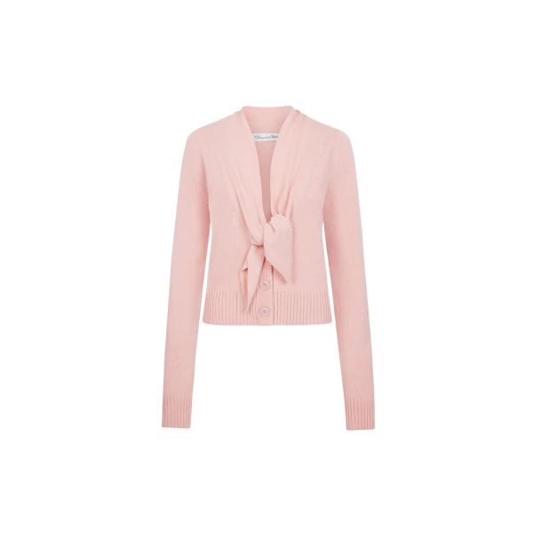 Oscar de la Renta Tie-Neck Cardigan