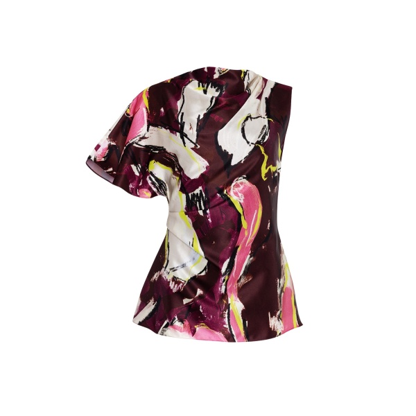Roksanda Nomi Top in Brush Burgundy