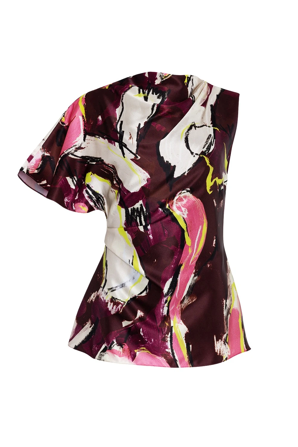 ROKSANDA Nomi Top in Brush Burgundy