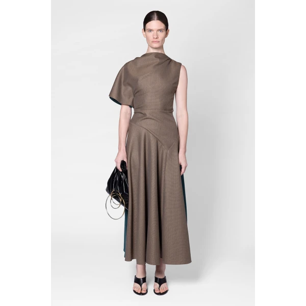 Roksanda Oryn Dress in Brown Melange, view 6