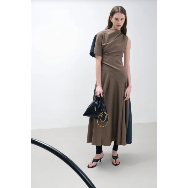 Roksanda Oryn Dress in Brown Melange, view 7
