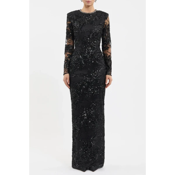 Rebecca Vallance Beau Long Sleeve Gown, view 2