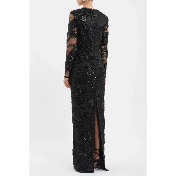 Rebecca Vallance Beau Long Sleeve Gown, view 4
