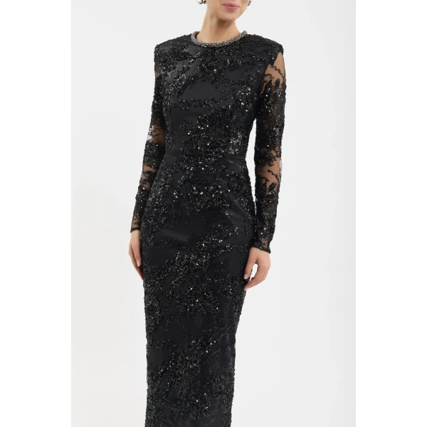 Rebecca Vallance Beau Long Sleeve Gown, view 5