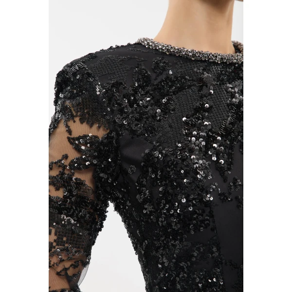 Rebecca Vallance Beau Long Sleeve Gown, view 6