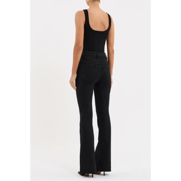 Rebecca Vallance Gisele Flare Jean in Black, view 4