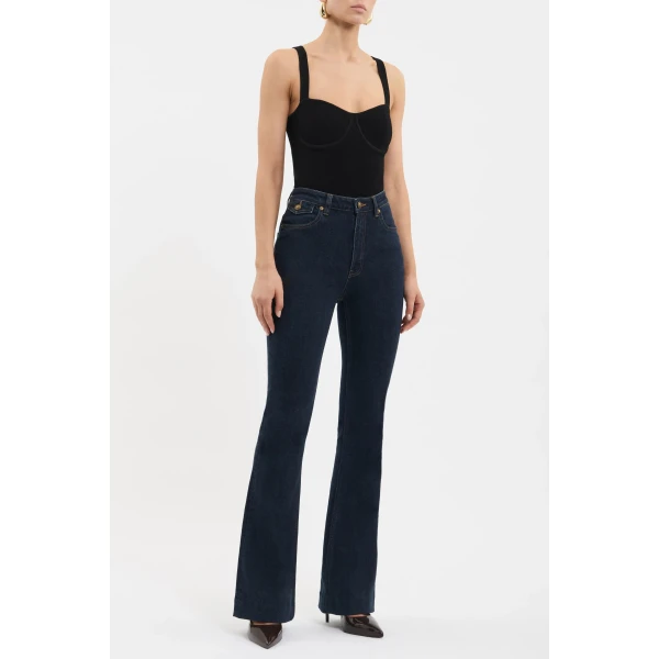 Rebecca Vallance Gisele Flare Jean in Indigo, view 3