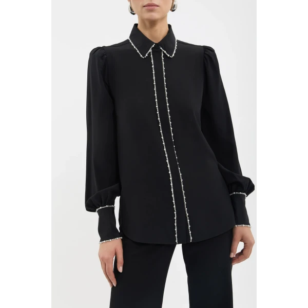 Rebecca Vallance Marietta Shirt in Black, view 5