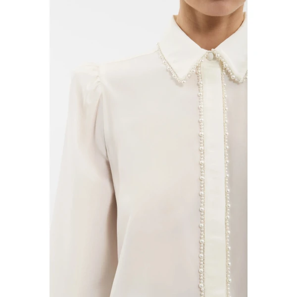 Rebecca Vallance Marietta Shirt in Cream, view 6