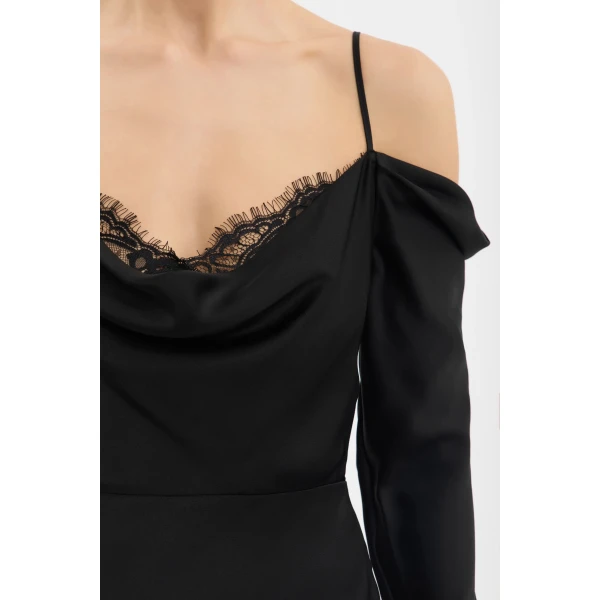 Rebecca Vallance Noire Long Sleeve Gown, view 6