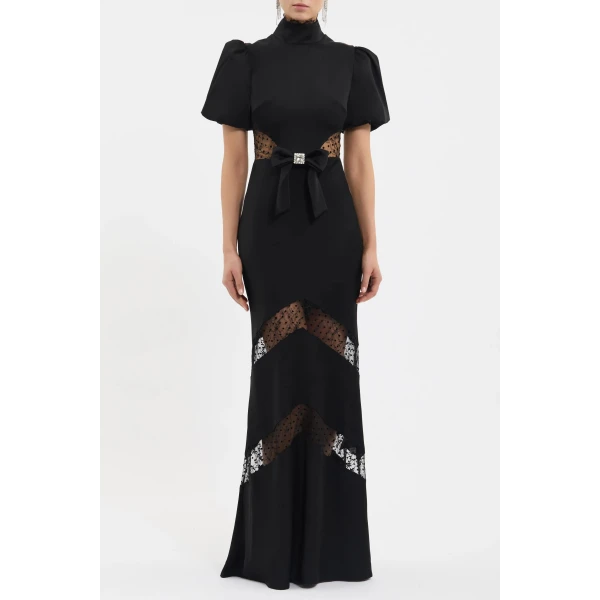 Rebecca Vallance Noire Short Sleeve Gown, view 2