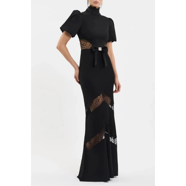 Rebecca Vallance Noire Short Sleeve Gown, view 3