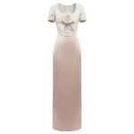 Richard Quinn Sequined Bodice Rose Gown