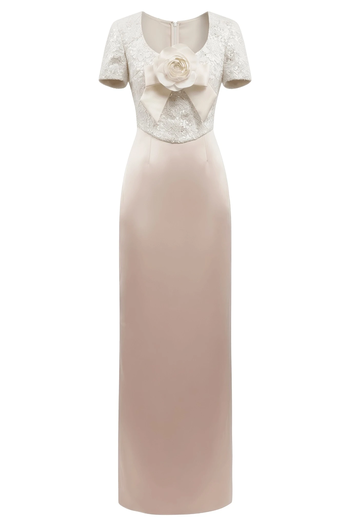 Richard Quinn Sequined Bodice Rose Gown