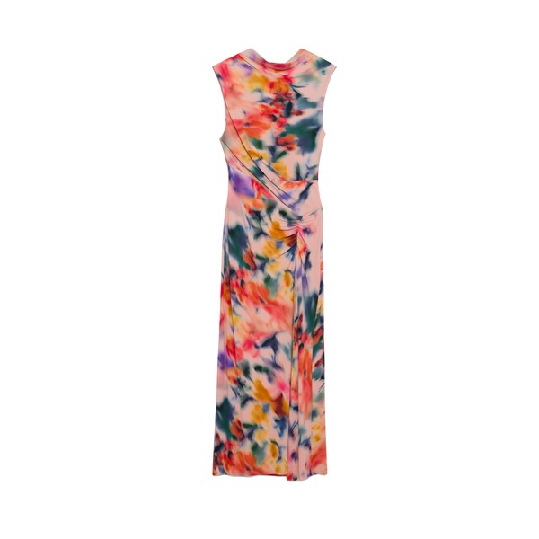 Simkhai Acacia Draped Jersey Midi Dress in Daisy Multi