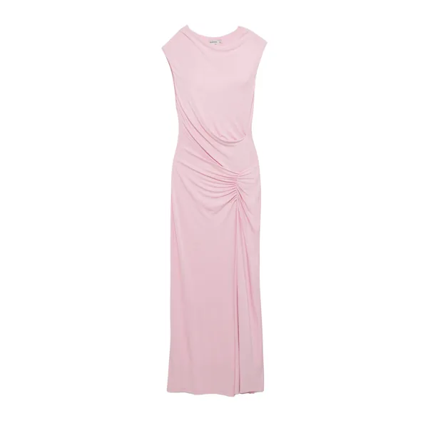 Simkhai Acacia Draped Jersey Midi Dress in Tulip