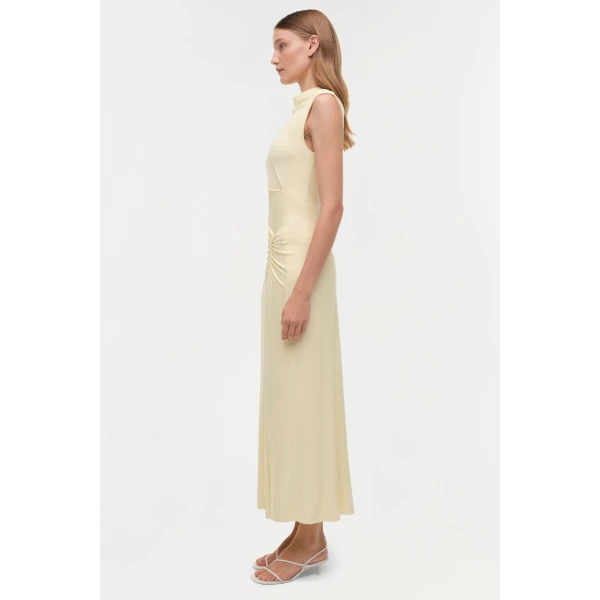 Simkhai Acacia Jersey Midi Dress in Buttercream, view 4
