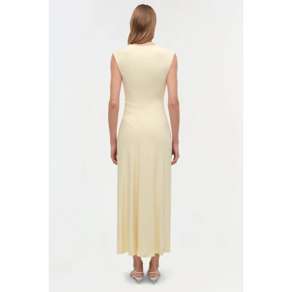 Simkhai Acacia Jersey Midi Dress in Buttercream, view 5