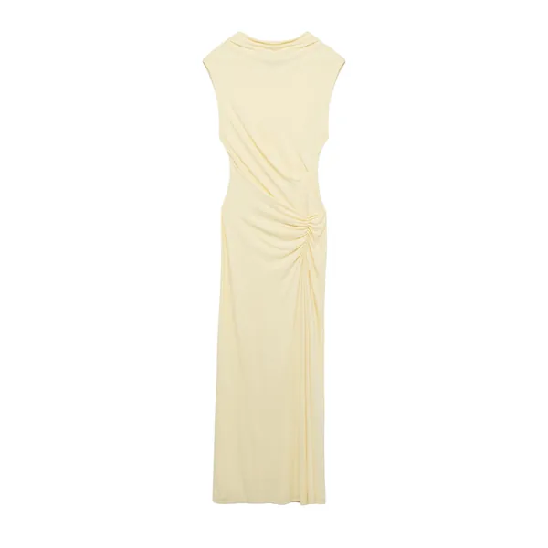 Simkhai Acacia Jersey Midi Dress in Buttercream
