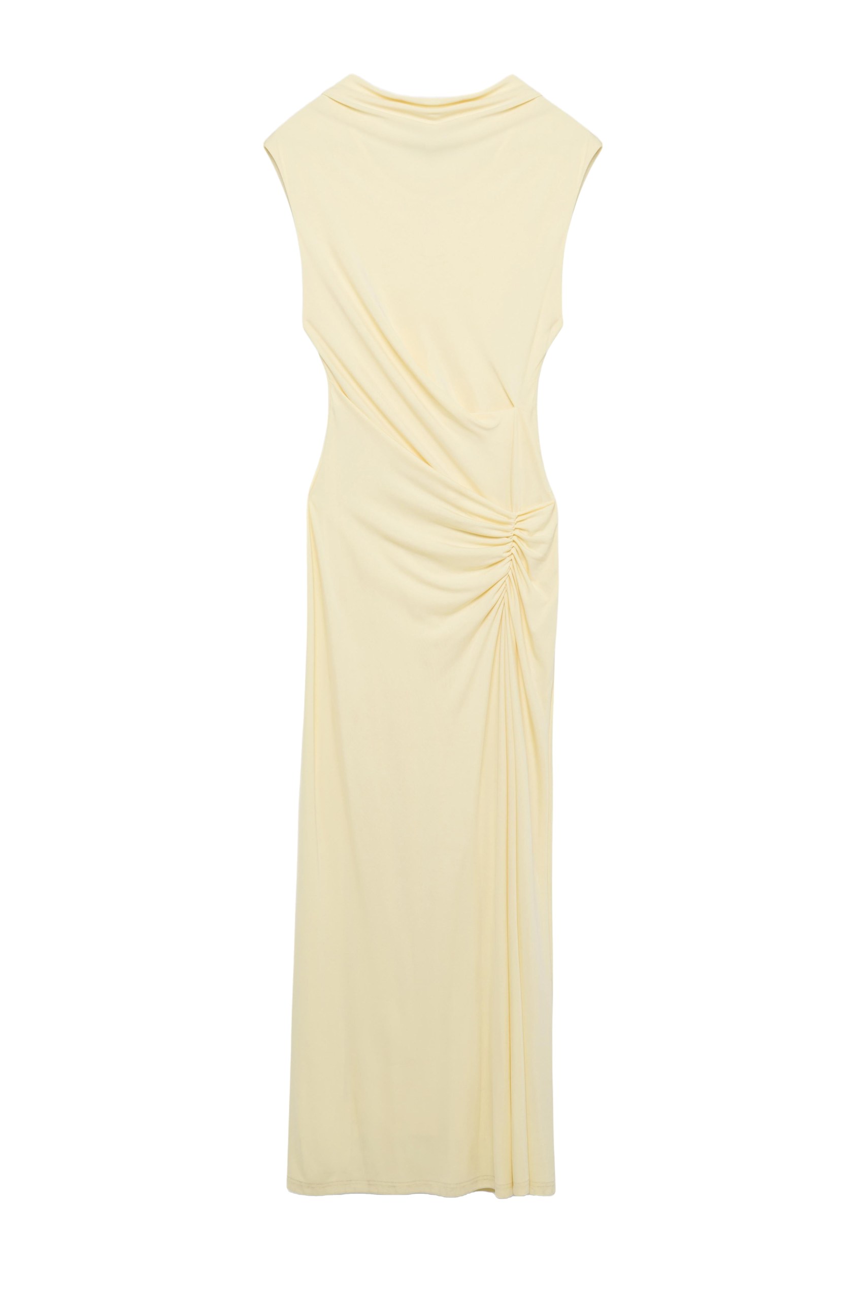SIMKHAI Acacia Jersey Midi Dress in Buttercream