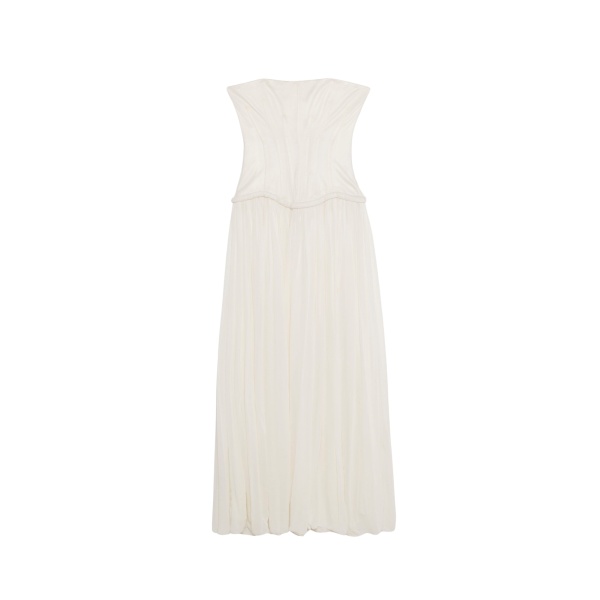 Simkhai Adalys Strapless Jersey Dress in Ivory