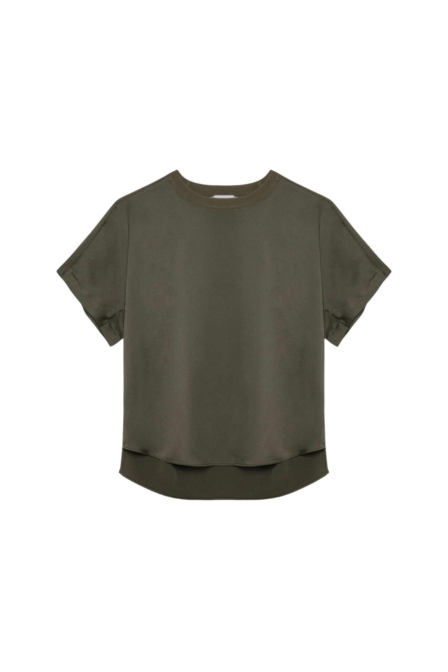 SIMKHAI Addy Satin Combo Tee in Sea Turtle