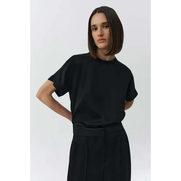 Simkhai Addy T-Shirt in Black Top, view 2