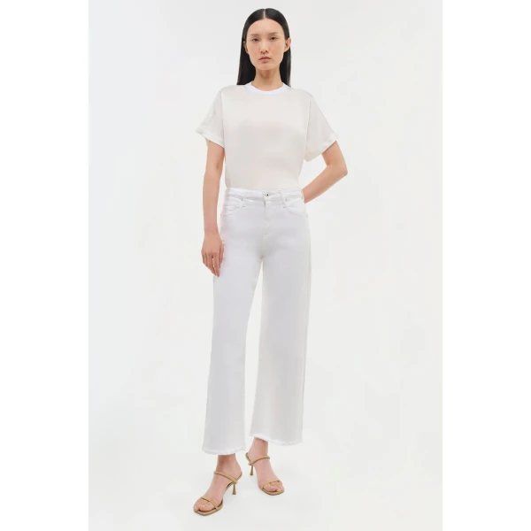 Simkhai Addy T-Shirt in White Top, view 3