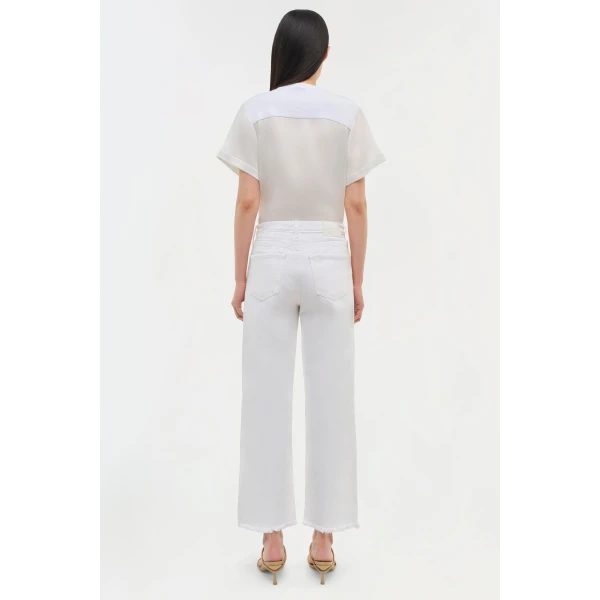 Simkhai Addy T-Shirt in White Top, view 5