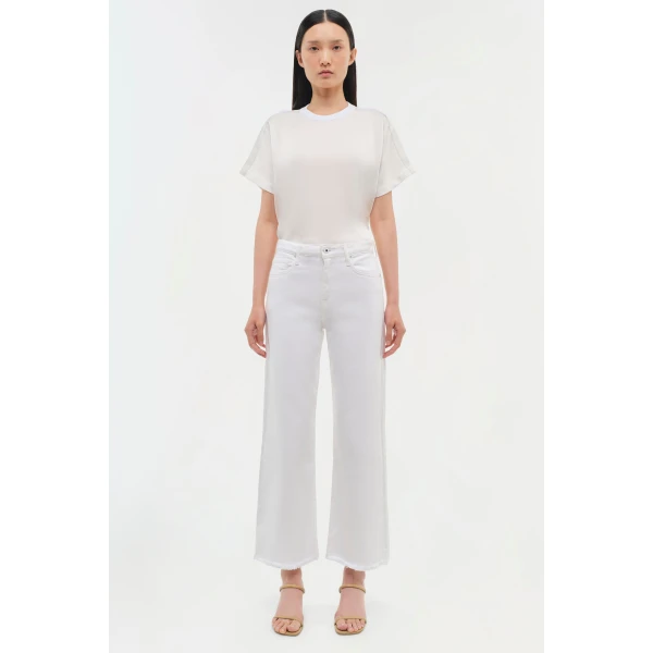 Simkhai Addy T-Shirt in White Top, view 7