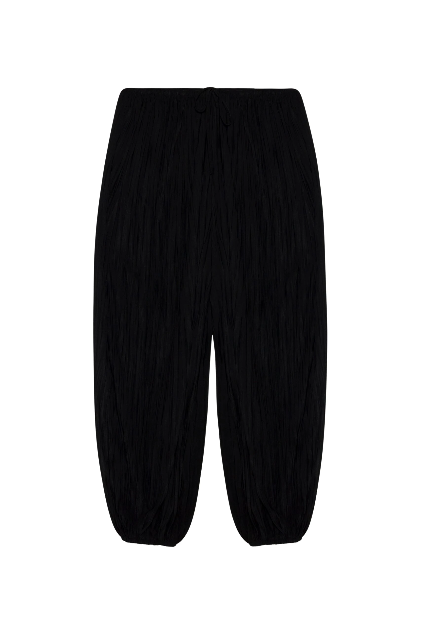 SIMKHAI Afton Crinkle Jersey Balloon Pant in Black