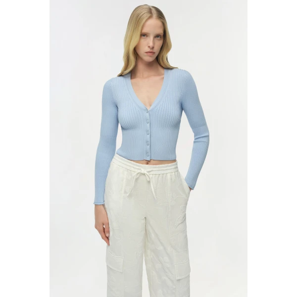 Simkhai Ailany Knit Cardigan in Tidepool, view 3