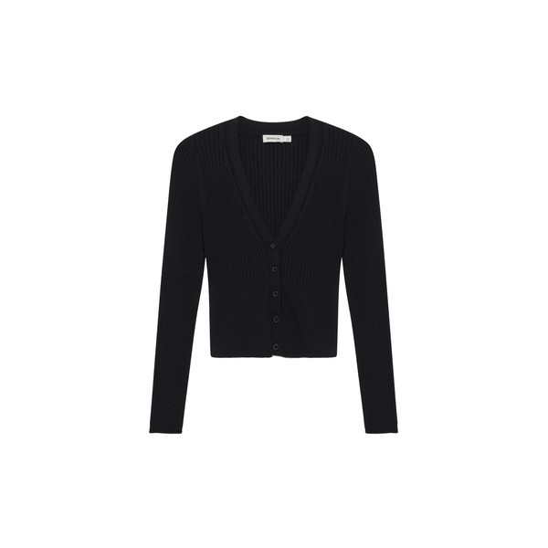 Simkhai Ailany Rib Knit Cardigan in Black