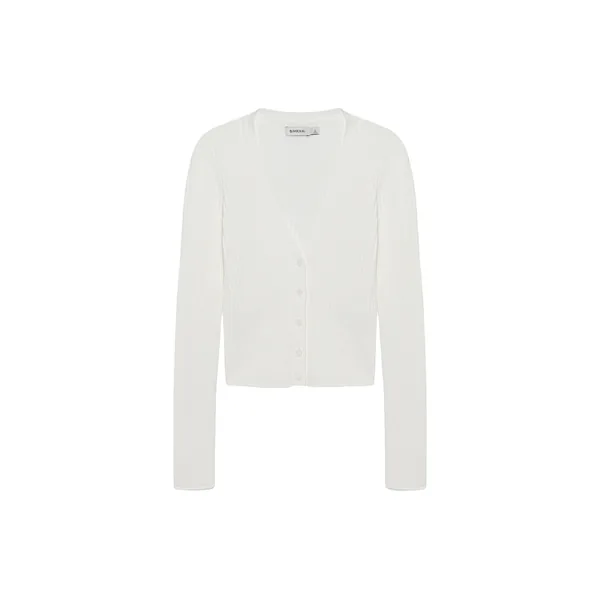 Simkhai Ailany Rib Knit Cardigan in White