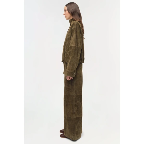 Simkhai Albie Suede Pant in Ivy, view 5