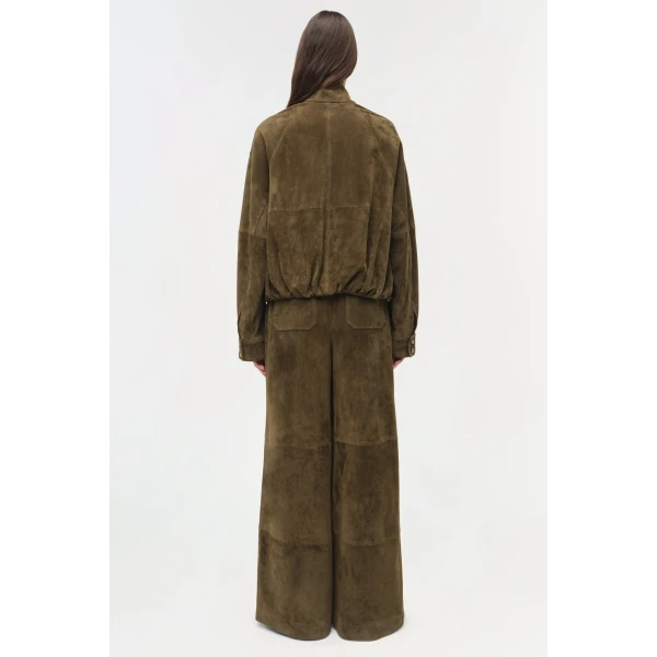 Simkhai Albie Suede Pant in Ivy, view 7