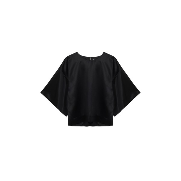 Simkhai Alina Satin Top in Black