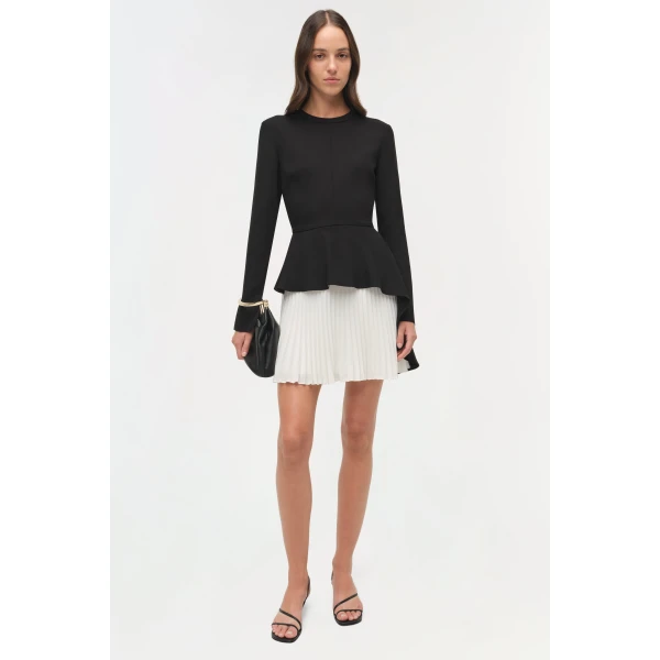 Simkhai Amberly Pleated Mini Dress in Black Multi, view 6