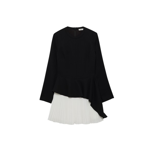 Simkhai Amberly Pleated Mini Dress in Black Multi